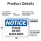 Signmission Please Do Not Block Door, 18 in W x Rectangle, Plastic OS-2PACK-NS-P-1218-L-17374 - alternate 6